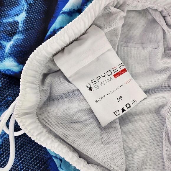 Spyder Men's Standard 7" Tie-dye Volley Swim Trunks Size Small Blue Shorts - Picture 9 of 11